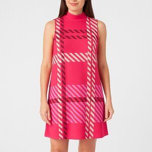 Crown & Ivy Petite Pink Plaid Sleeveless Dress Size SP